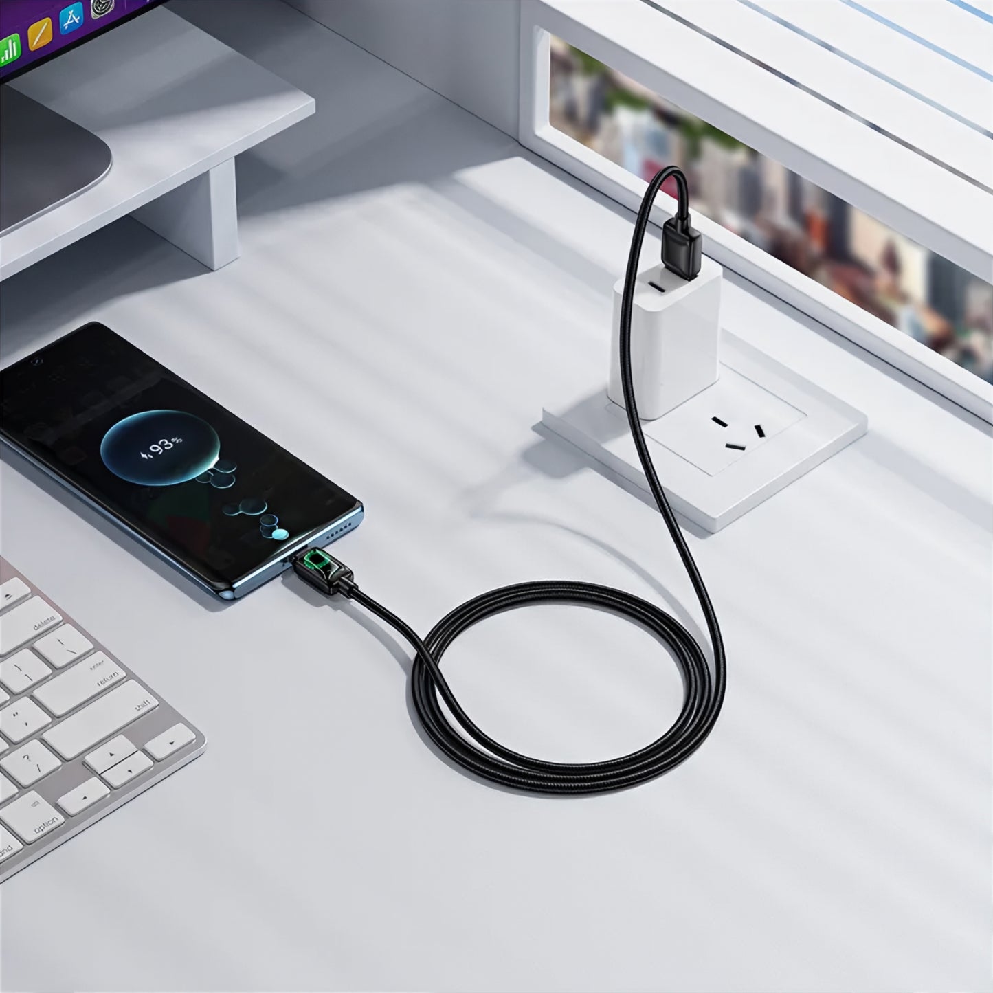 Datový a nabíjecí kabel USB-A - USB-C HOCO U146, 36W, 1.2m, černý