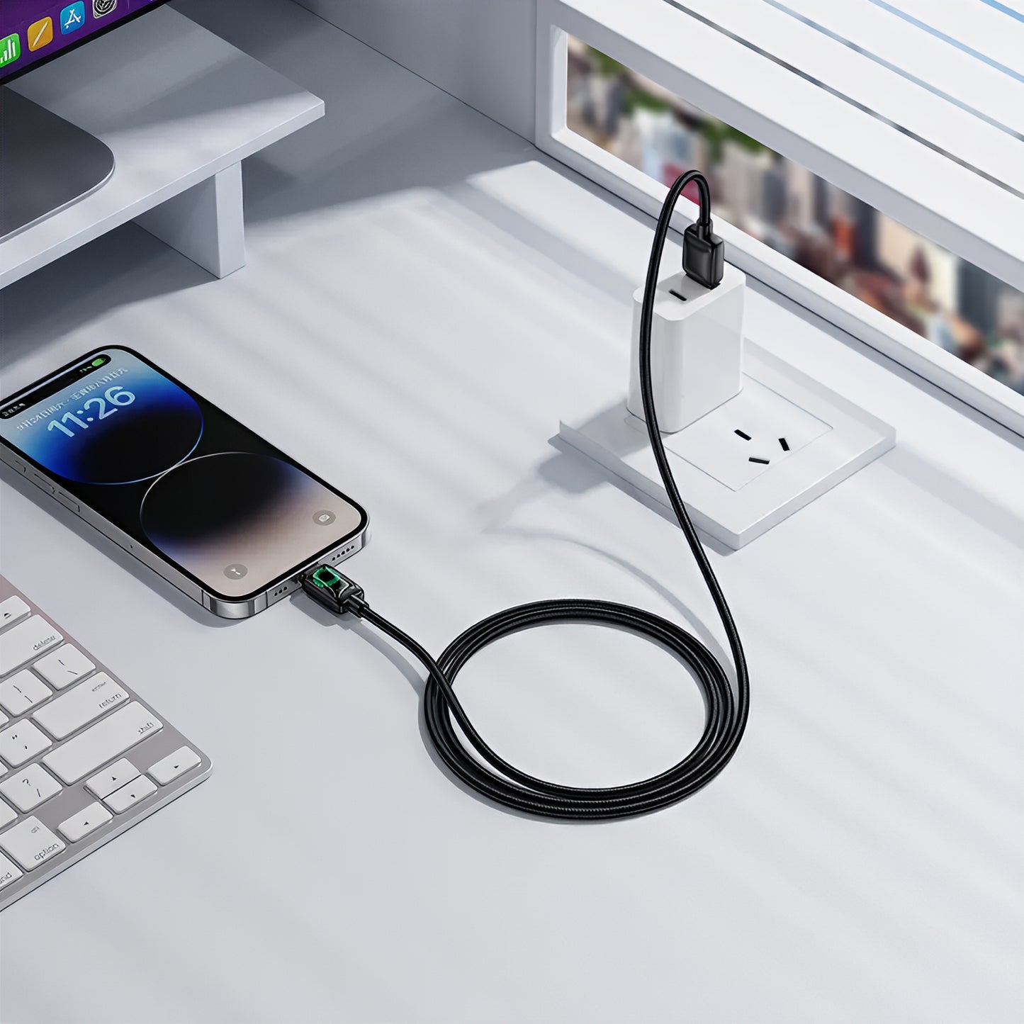 Datový a nabíjecí kabel USB-A - Lightning HOCO U146, 12W, 1.2m, černý