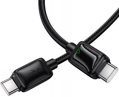 Datový a nabíjecí kabel USB-C - USB-C HOCO U146, 60W, 1.2m, černý