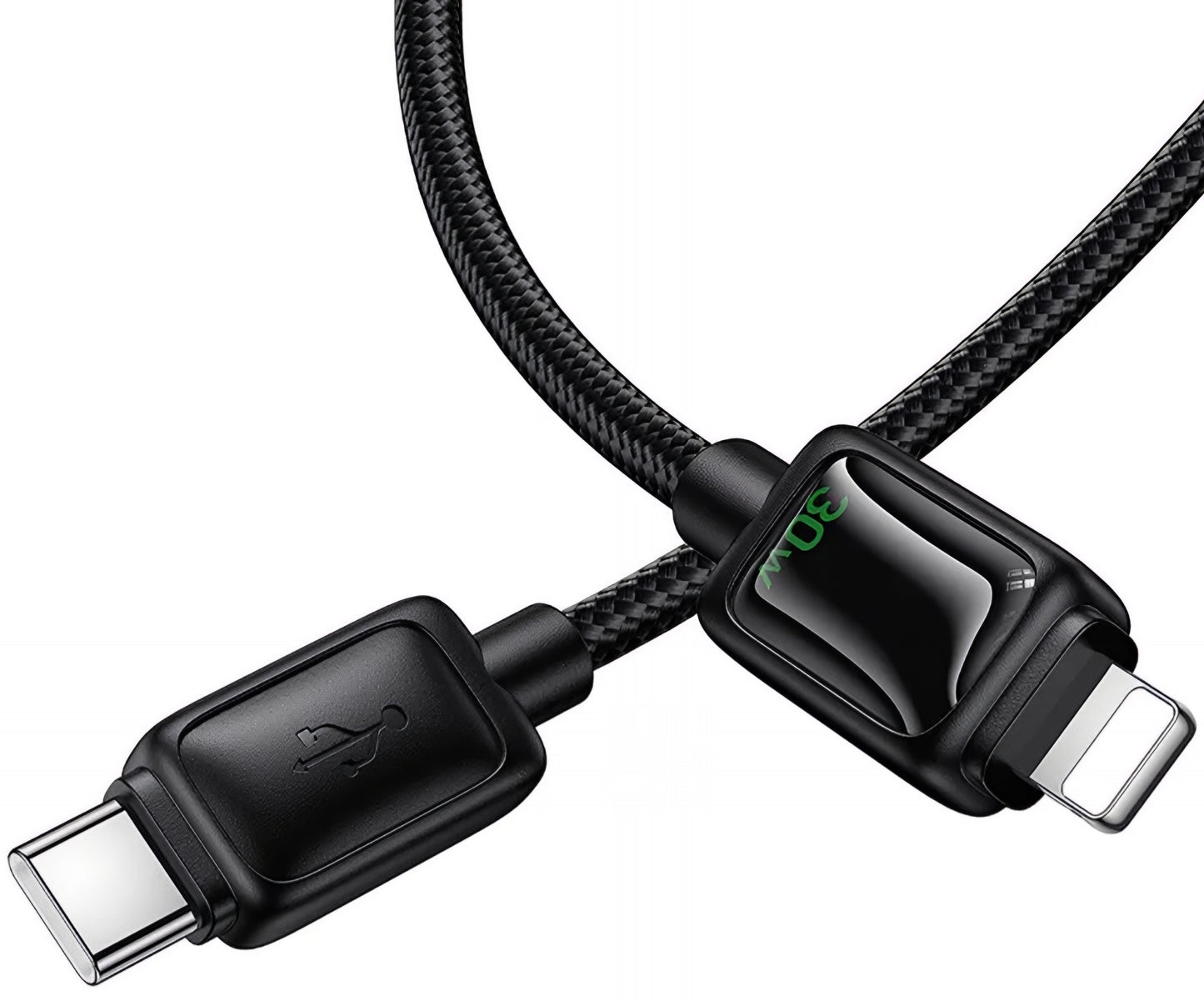 Datový a nabíjecí kabel USB-C - Lightning HOCO U146, 30W, 1.2m, černý