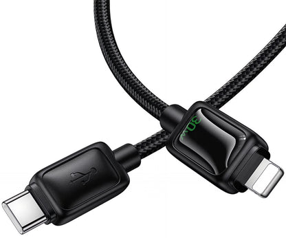 Datový a nabíjecí kabel USB-C - Lightning HOCO U146, 30W, 1.2m, černý