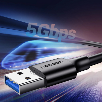 Datový a nabíjecí kabel USB-A - USB-C UGREEN US184, 18W, 0.5m, černý
