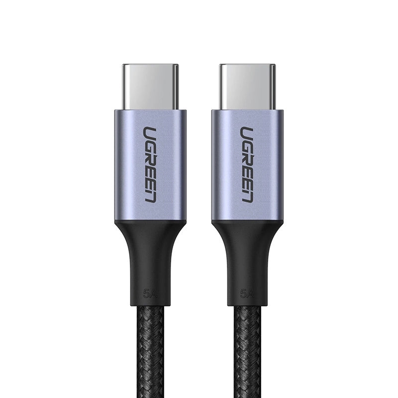 Datový a nabíjecí kabel USB-C - USB-C UGREEN US316, 100W, 0.5m, šedý