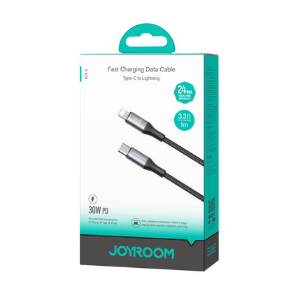 Datový a nabíjecí kabel USB-C - Lightning Joyroom S-A28 Flash, 30W, 1m, černý