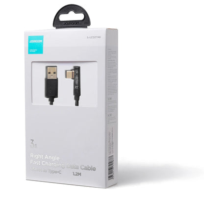 Datový a nabíjecí kabel USB-A - USB-C Joyroom S-UC027A6 Angled, 60W, 1.2m, černý