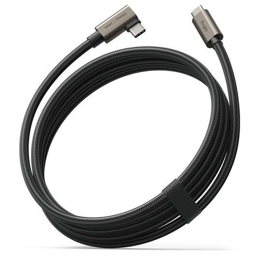 Datový a nabíjecí kabel USB-C - USB-C Ringke 2X2 Angled, 240W, 2m, černý