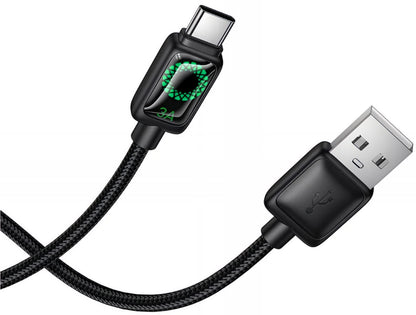 Datový a nabíjecí kabel USB-A - USB-C HOCO U146, 36W, 1.2m, černý