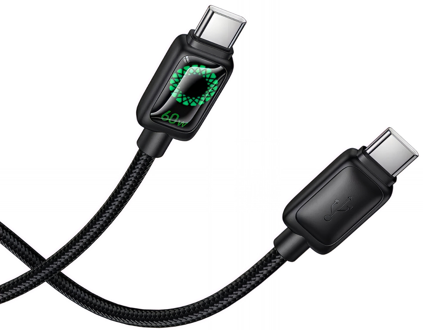 Datový a nabíjecí kabel USB-C - USB-C HOCO U146, 60W, 1.2m, černý