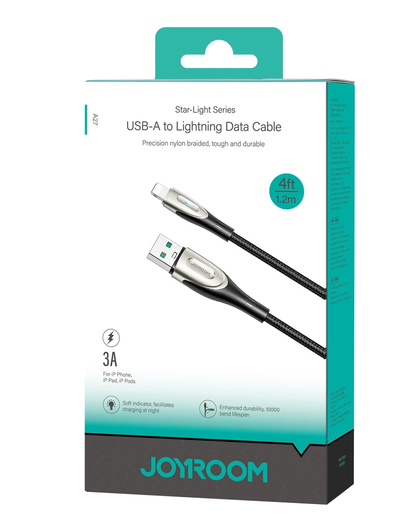 Datový a nabíjecí kabel USB-A - Lightning Joyroom SA31-AL3, 18W, 1,2 m, černý