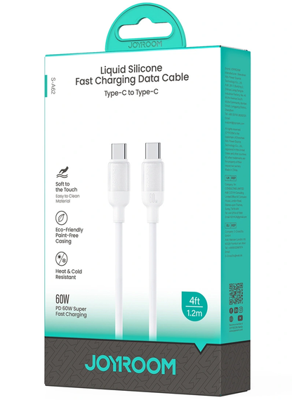 Datový a nabíjecí kabel USB-C - USB-C Joyroom S-A62 Lively, 60W, 1,2 m, bílý