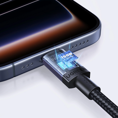 Datový a nabíjecí kabel USB-C - USB-C UGREEN, 100W, 1m, černý