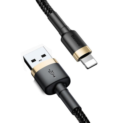 Datový a nabíjecí kabel USB-A - Lightning Baseus Cafule, 18W, 2m, Zlatý CALKLF-CV1