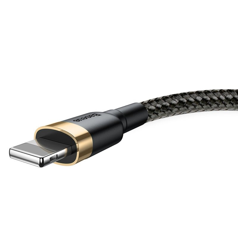 Datový a nabíjecí kabel USB-A - Lightning Baseus Cafule, 18W, 2m, Zlatý CALKLF-CV1