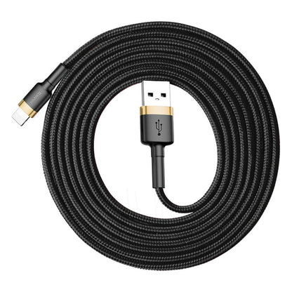 Datový a nabíjecí kabel USB-A - Lightning Baseus Cafule, 18W, 2m, Zlatý CALKLF-CV1