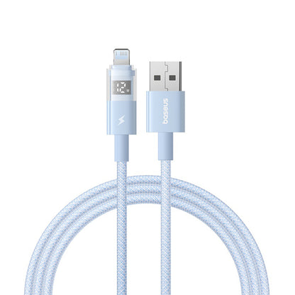 Kabel pro data a nabíjení USB-A - Lightning Baseus Display 2, 12W, 2m, modrý P10382700311-01