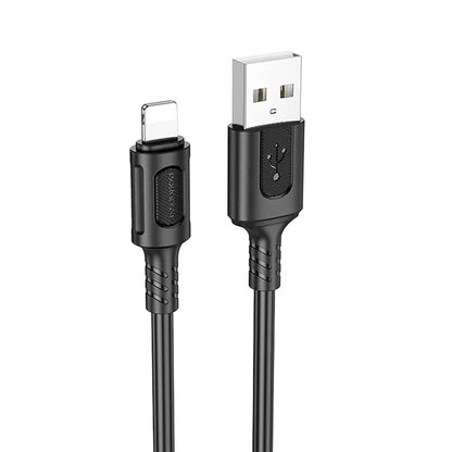 Kabel pro data a nabíjení USB-A - Lightning Borofone BX111 Feliz, 18W, 1m, černý