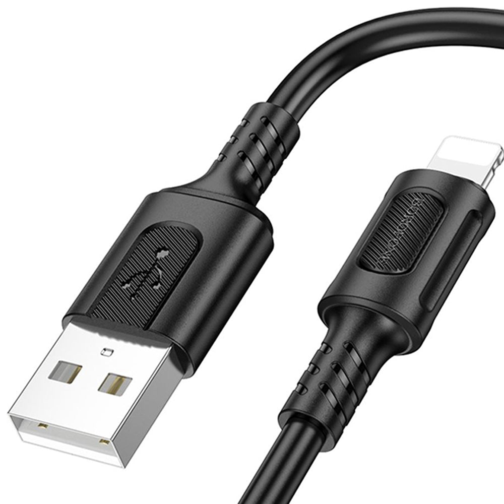 Kabel pro data a nabíjení USB-A - Lightning Borofone BX111 Feliz, 18W, 1m, černý