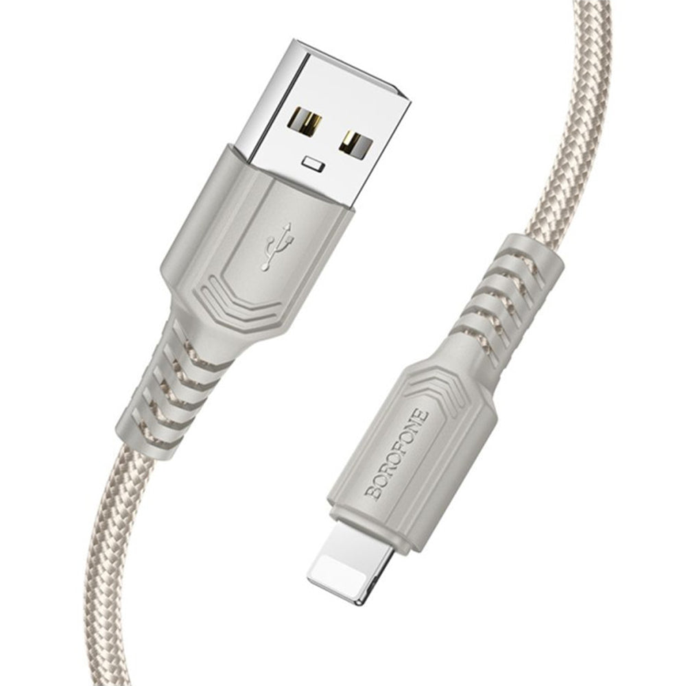 Datový a nabíjecí kabel USB-A - Lightning Borofone BX116 Certain, 18W, 1m, černý