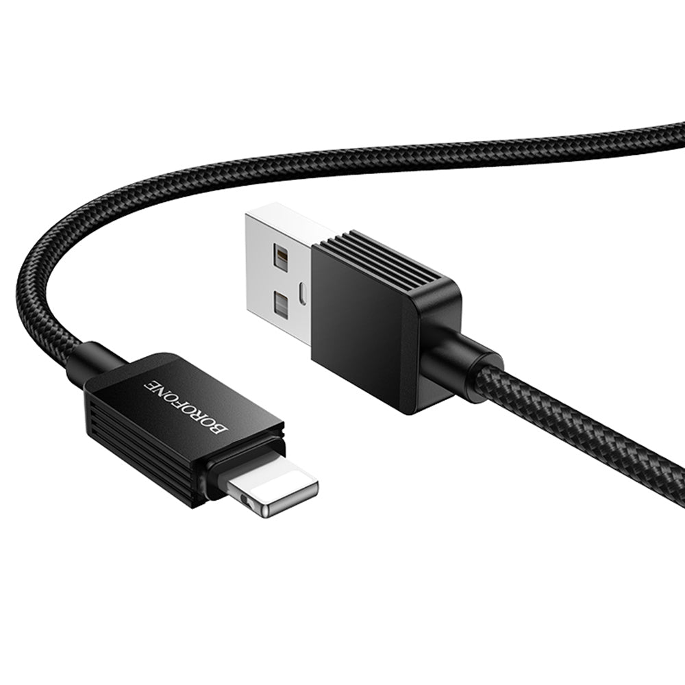 Datový a nabíjecí kabel USB-A - Lightning Borofone BX120 Placer, 18W, 1m, černý