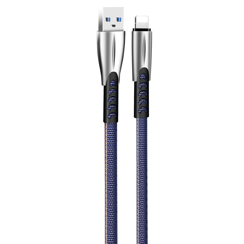 Datový a nabíjecí kabel USB-A - Lightning ColorWay CW-CBUL010, 18W, 1m, Modrý
