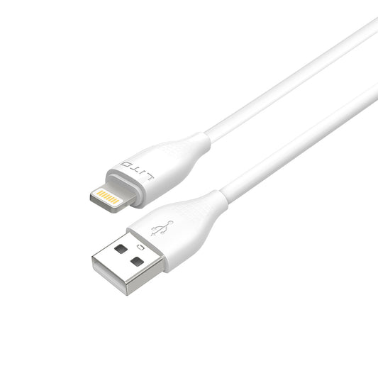 Datový a nabíjecí kabel USB-A - Lightning Lito LD03L, 18W, 1m, Bílý