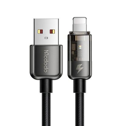 Datový a nabíjecí kabel USB-A - Lightning McDodo CA-3140 Auto Power Off, 18W, 1.2m, černý