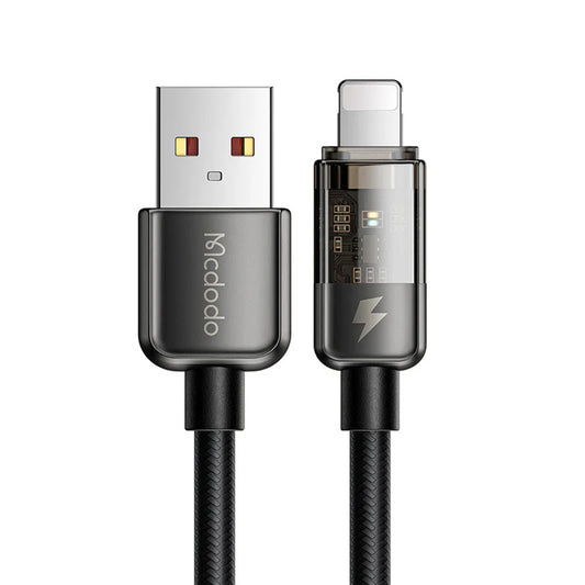 Datový a nabíjecí kabel USB-A - Lightning McDodo CA-3140 Auto Power Off, 18W, 1.2m, černý