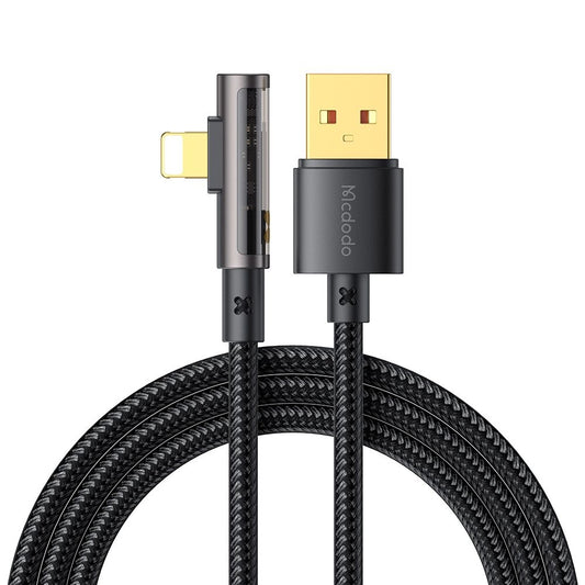 Datový a nabíjecí kabel USB-A - Lightning McDodo CA-3510 Angled, 18W, 1.2m, černý