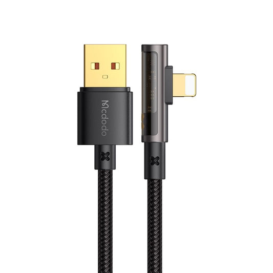 Datový a nabíjecí kabel USB-A - Lightning McDodo CA-3510 Angled, 18W, 1.2m, černý