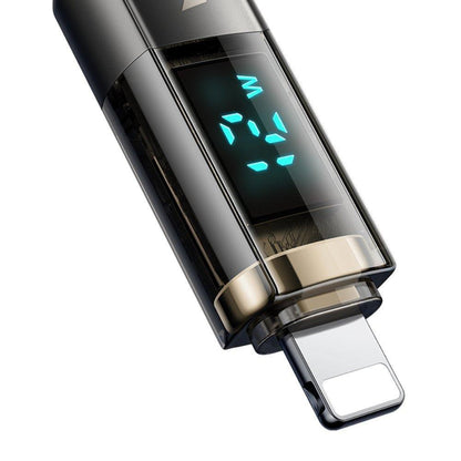 Datový a nabíjecí kabel USB-A - Lightning McDodo CA-3620 s displejem a funkcí automatického vypnutí, 18W, 1.2m, černý.