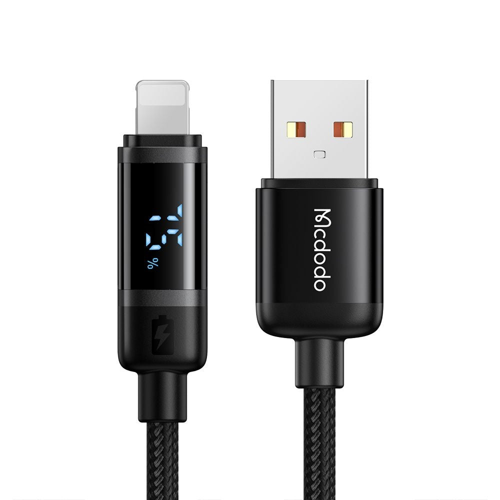 Datový a nabíjecí kabel USB-A - Lightning McDodo CA-5000 Bat Display, 18W, 1.2m, Černý