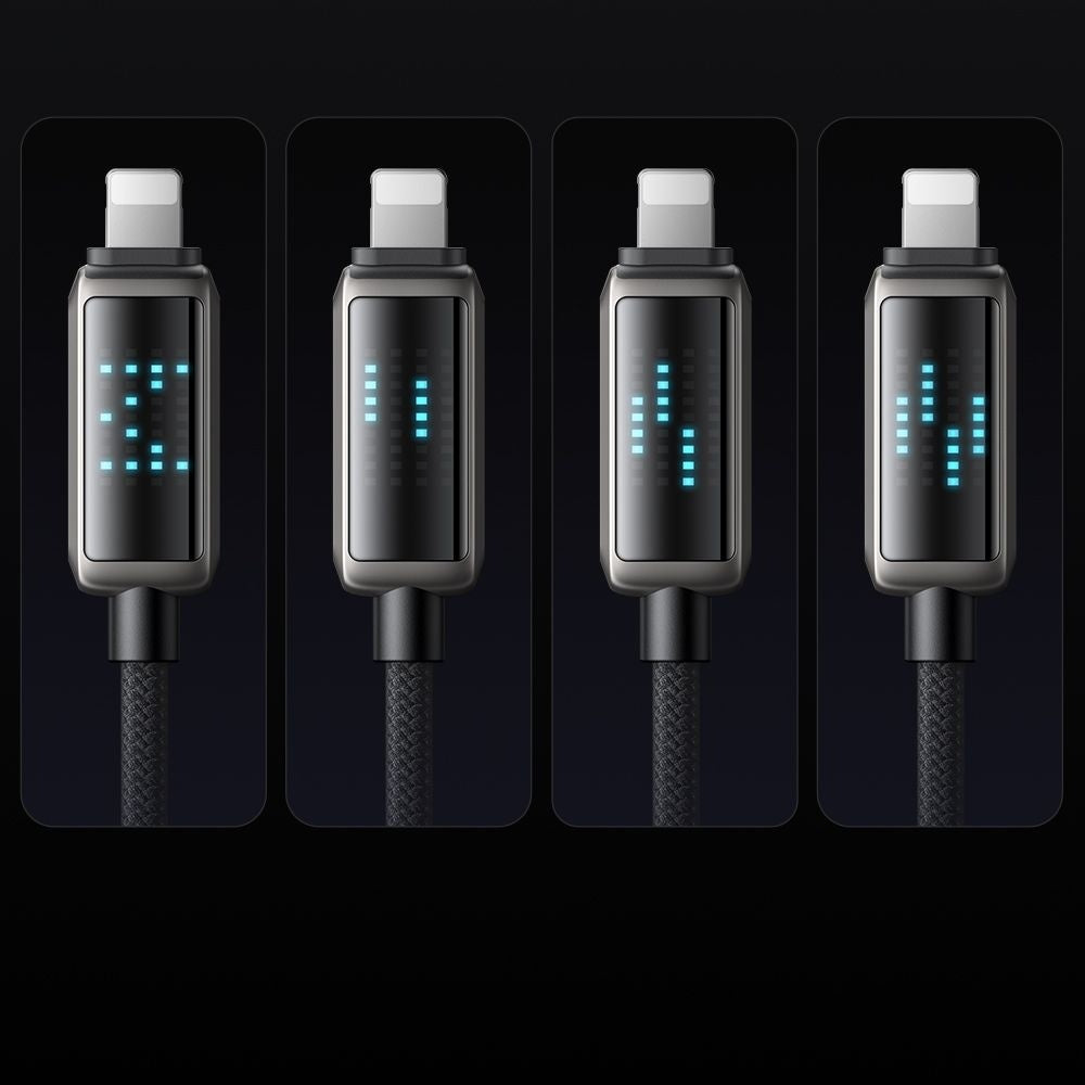 Datový a nabíjecí kabel USB-A - Lightning McDodo CA-5250 Display, 18W, 1.2m, černý