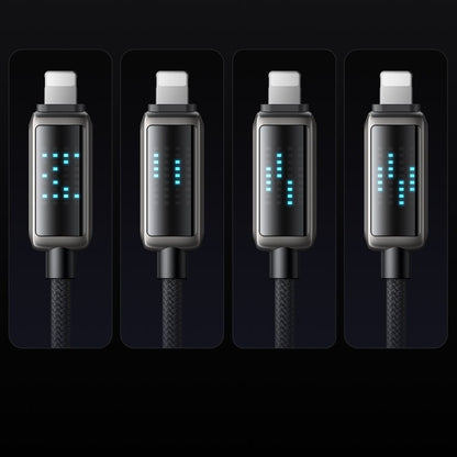 Datový a nabíjecí kabel USB-A - Lightning McDodo CA-5250 Display, 18W, 1.2m, černý