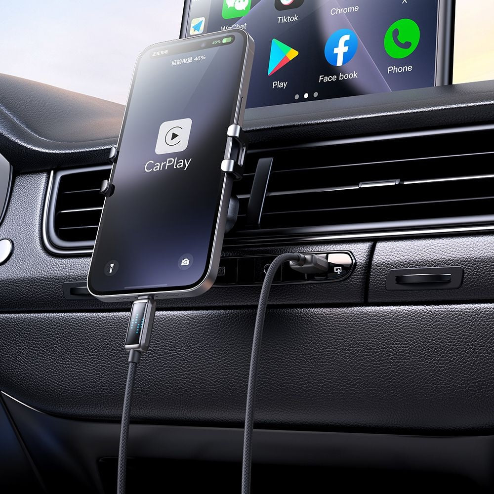 Datový a nabíjecí kabel USB-A - Lightning McDodo CA-5250 Display, 18W, 1.2m, černý