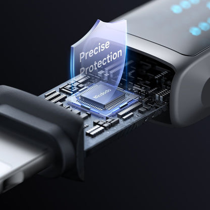 Datový a nabíjecí kabel USB-A - Lightning McDodo CA-5250 Display, 18W, 1.2m, černý