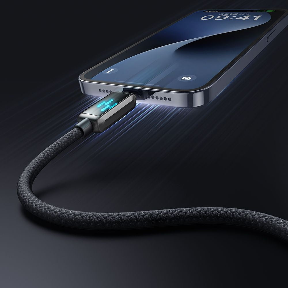 Datový a nabíjecí kabel USB-A - Lightning McDodo CA-5250 Display, 18W, 1.2m, černý