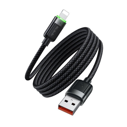 USB-A to Lightning McDodo CA-6000 Self Winding Data and Charging Cable, 18W, 1.2m, Black
