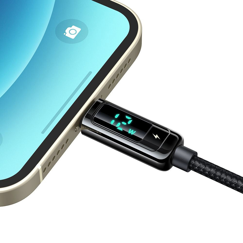 Datový a nabíjecí kabel USB-A - Lightning McDodo CA-9940 Display, 12W, 1.2m, černý