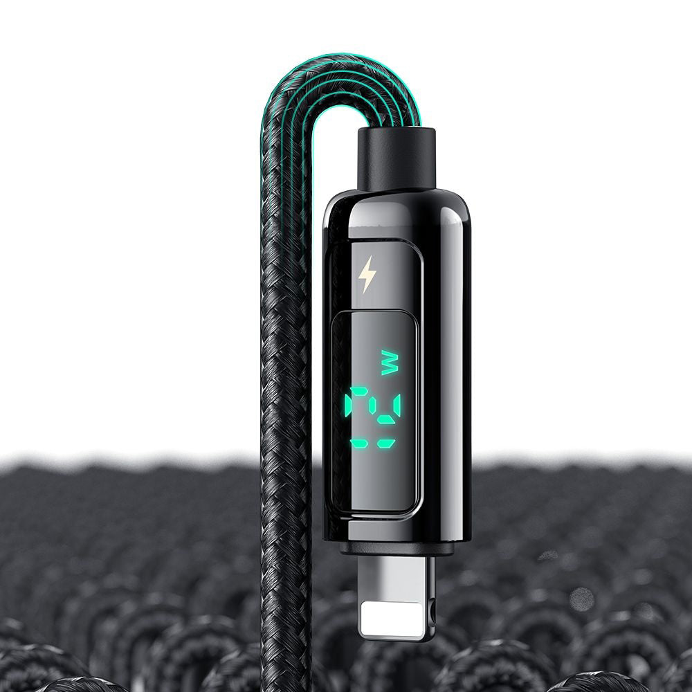 Datový a nabíjecí kabel USB-A - Lightning McDodo CA-9940 Display, 12W, 1.2m, černý