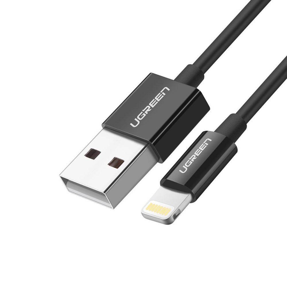 Datový a nabíjecí kabel USB-A - Lightning UGREEN 80823, 18W, 2m, černý
