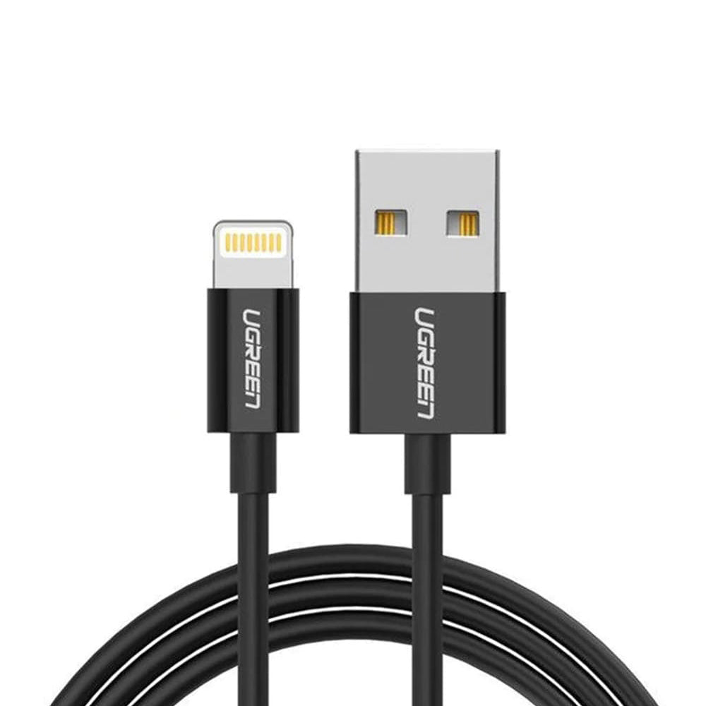 Datový a nabíjecí kabel USB-A - Lightning UGREEN 80823, 18W, 2m, černý