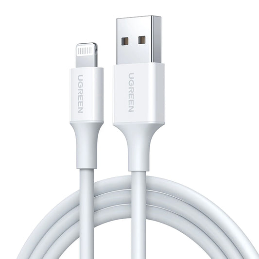 Datový a nabíjecí kabel USB-A - Lightning UGREEN US155 (20730), 18W, 2m, Bílý