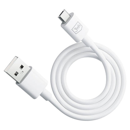 Datový a nabíjecí kabel USB-A - microUSB 3MK Hyper, 18W, 1.2m, Bílý