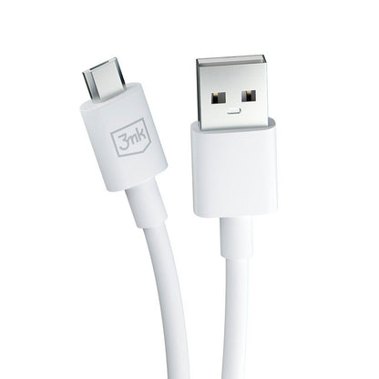 Datový a nabíjecí kabel USB-A - microUSB 3MK Hyper, 18W, 1.2m, Bílý