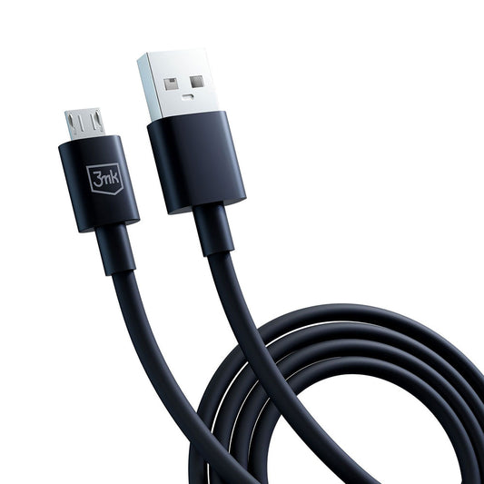 Datový a nabíjecí kabel USB-A - microUSB 3MK Hyper, 18W, 1.2m, Černý