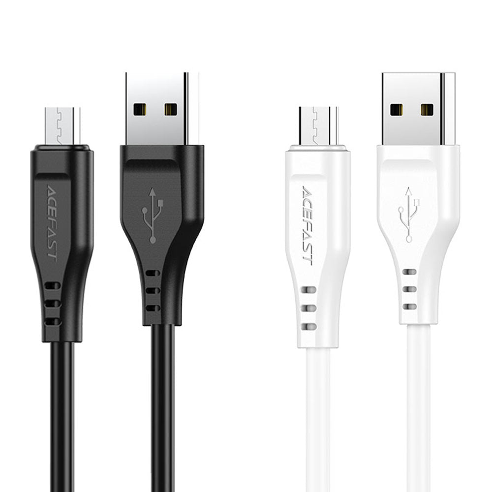 Datový a nabíjecí kabel USB-A - microUSB Acefast C3-09, 18W, 1.2m, Bílý