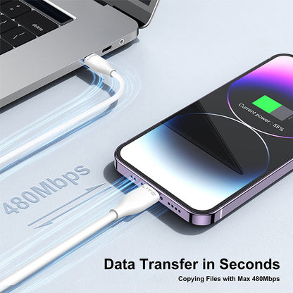 Datový a nabíjecí kabel USB-A - microUSB Lito LD03V, 18W, 1m, Bílý