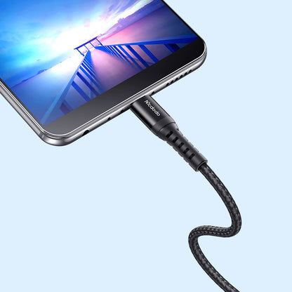 Datový a nabíjecí kabel USB-A - microUSB McDodo CA-2281, 18W, 1m, Černý