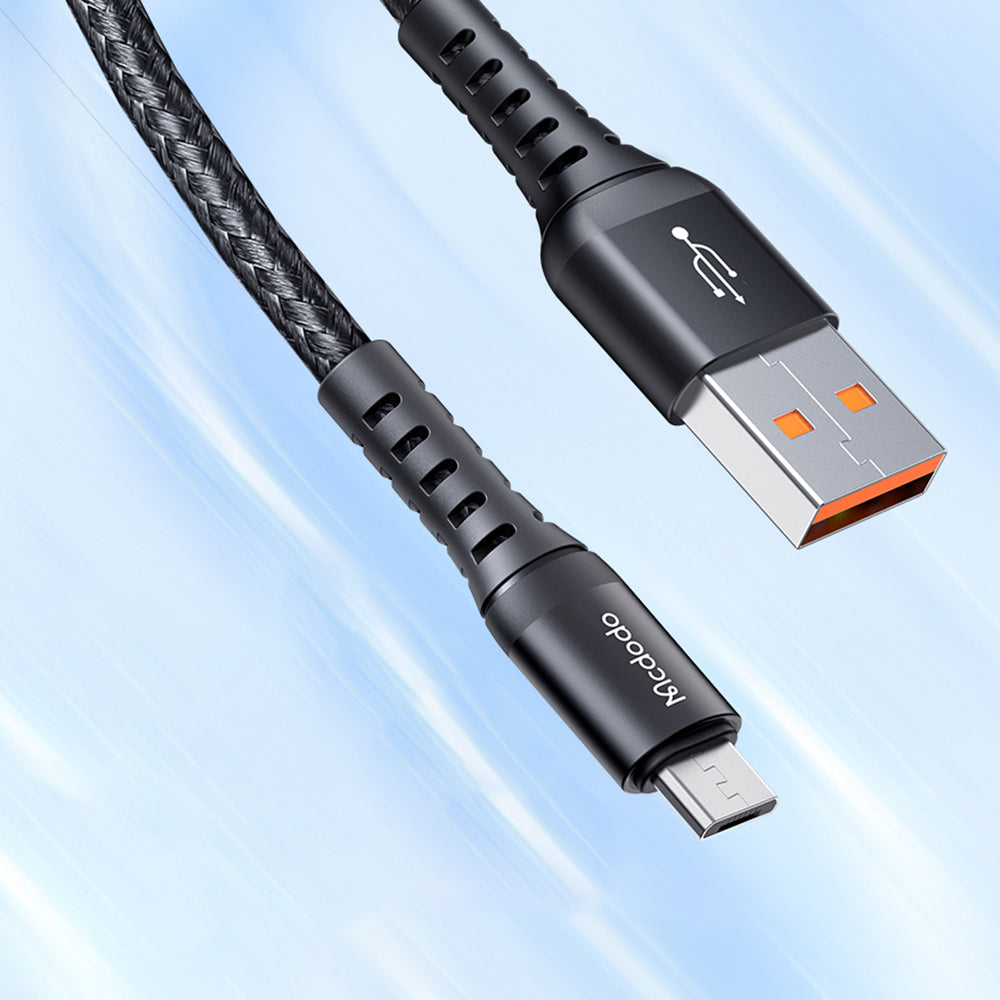 Datový a nabíjecí kabel USB-A - microUSB McDodo CA-2281, 18W, 1m, Černý
