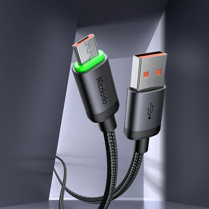 Datový a nabíjecí kabel USB-A - microUSB McDodo CA-3990, 18W, 1m, Černý